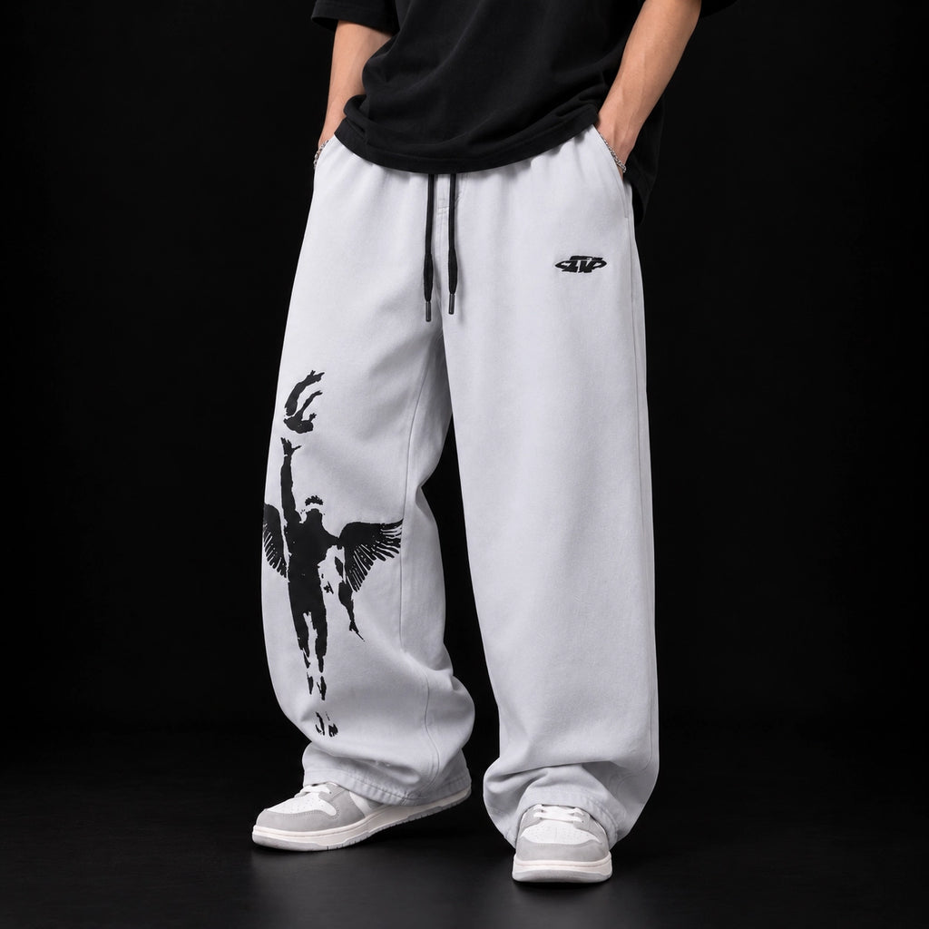 Rock Bottom Stonewashed Baggy Joggers