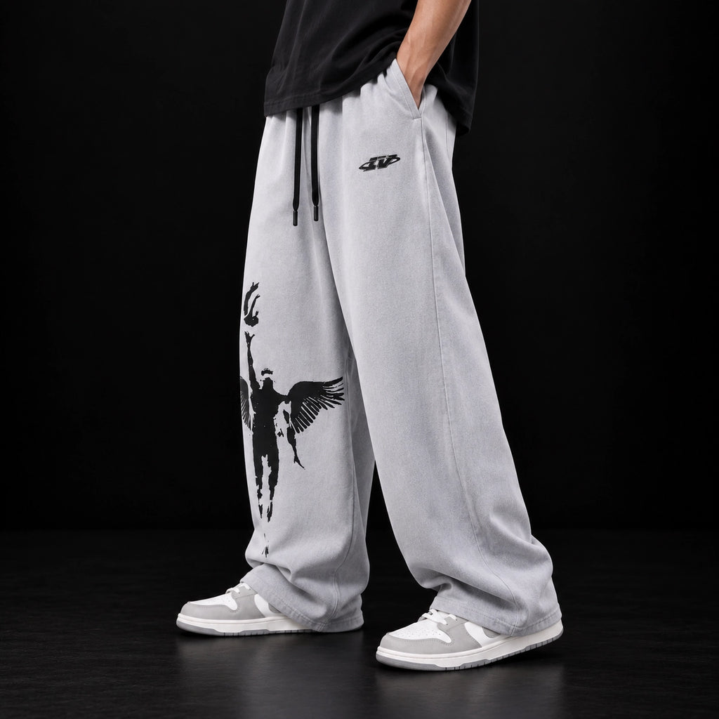 Rock Bottom Stonewashed Baggy Joggers