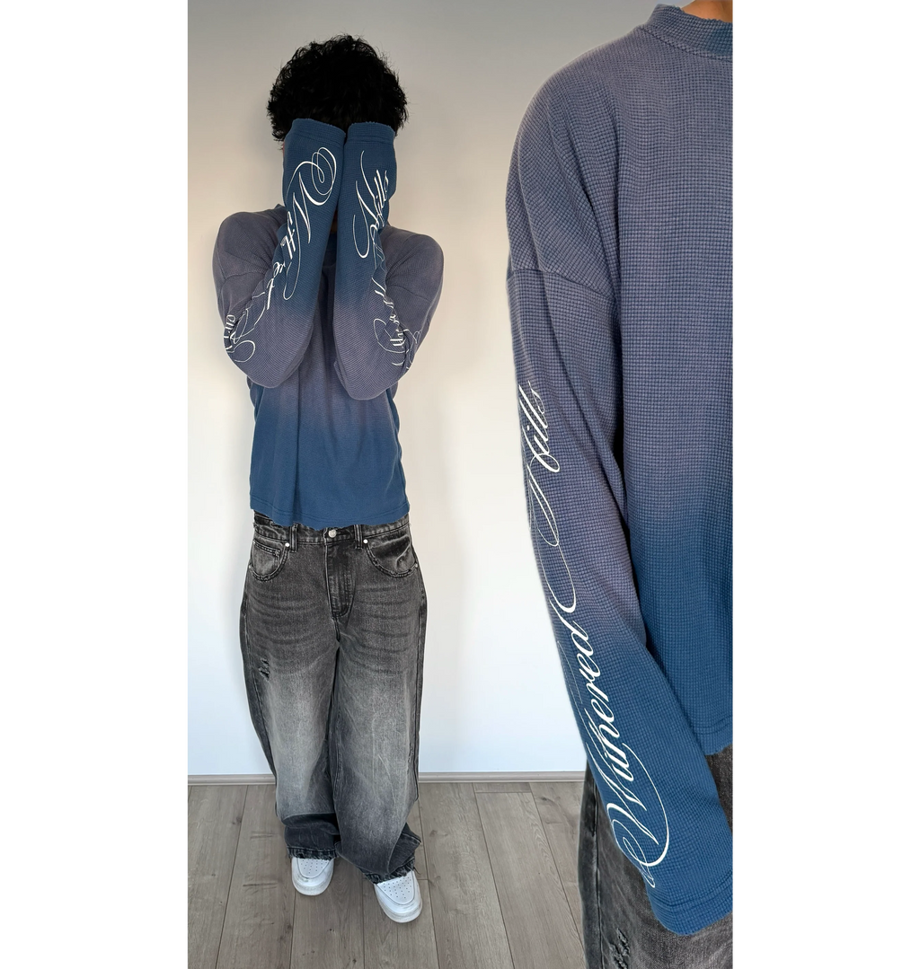Indigo Script Waffle