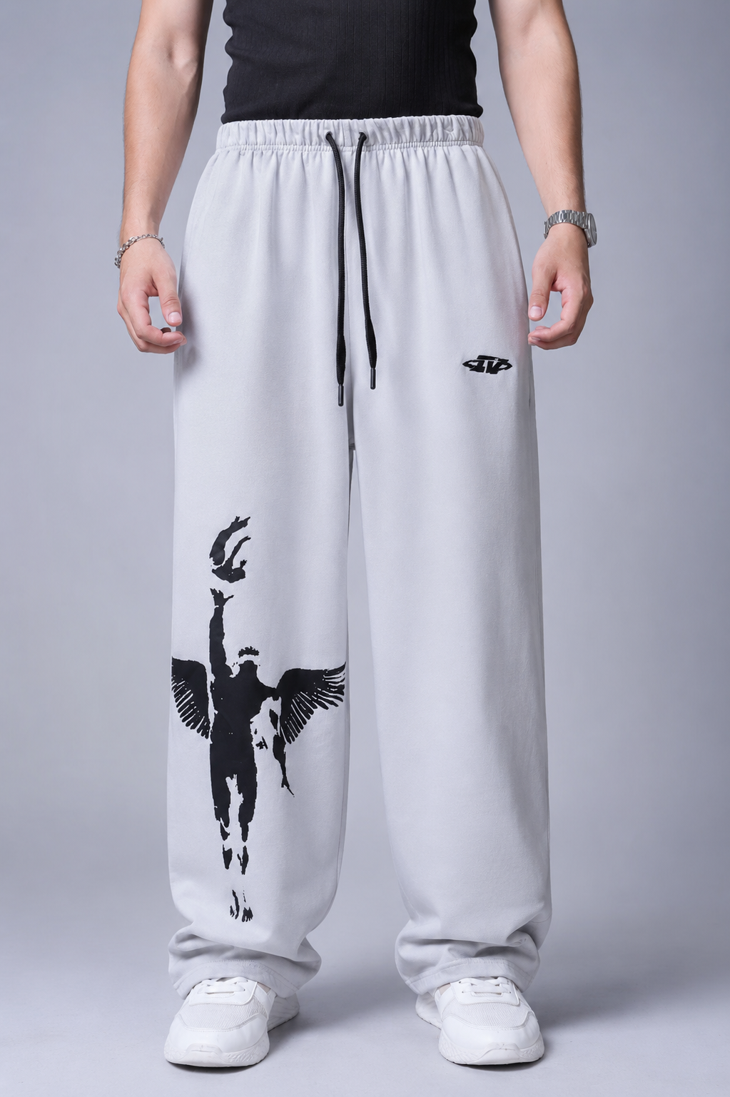 Rock Bottom Stonewashed Baggy Joggers