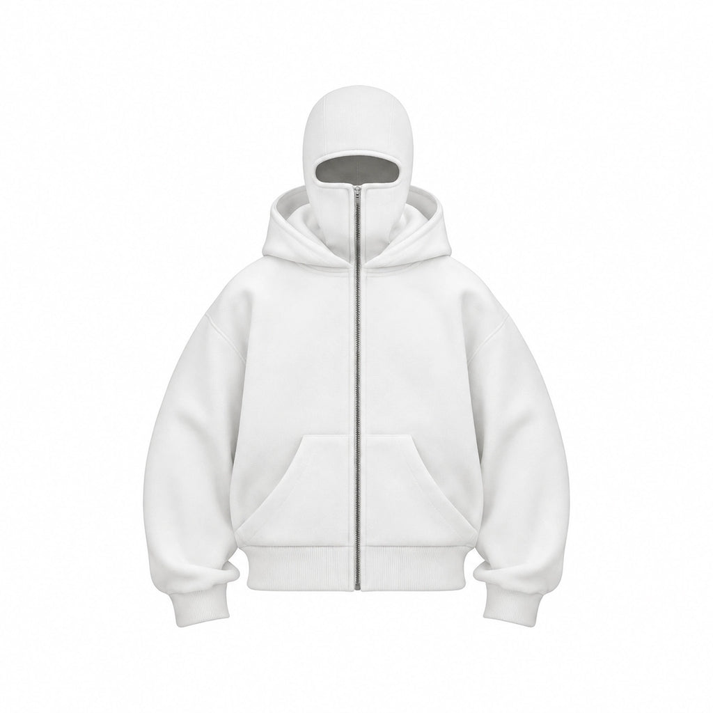 Zero Face White Hoodie