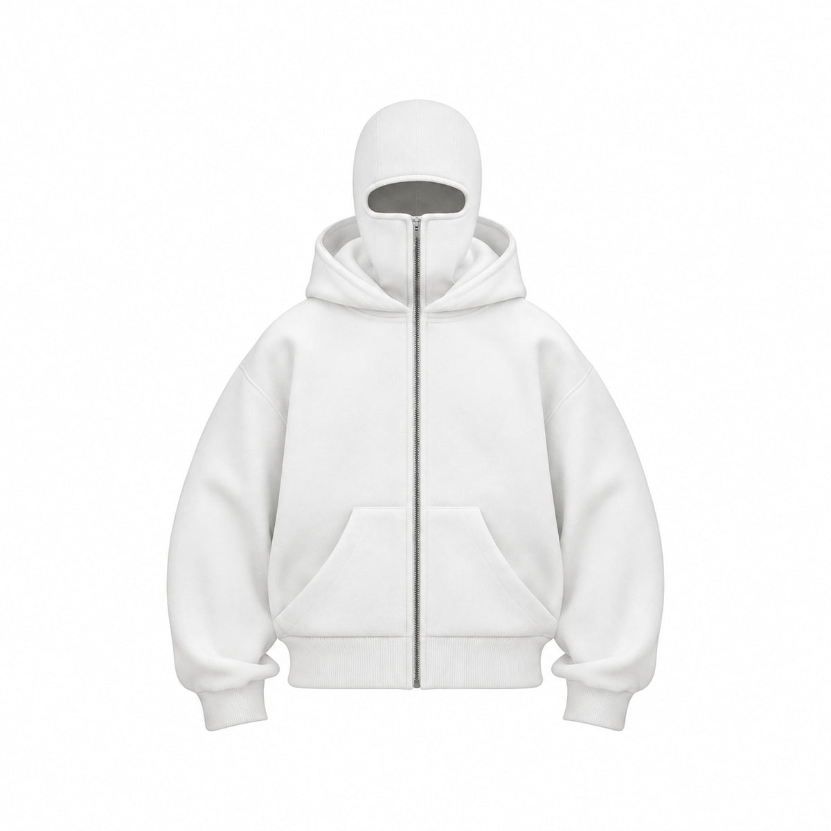 Zero Face White Hoodie