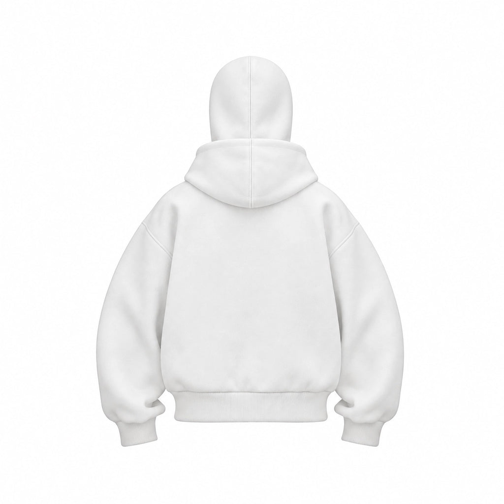 Zero Face White Hoodie