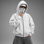 Zero Face White Hoodie